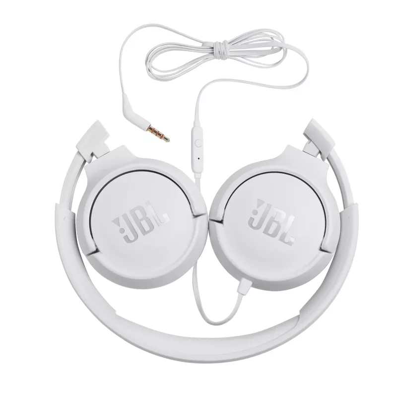 JBL Tune 500 BIAŁY, Przewodowe, 20 - 20000 Hz, Muzyka, 148 g, Słuchawki, Biały