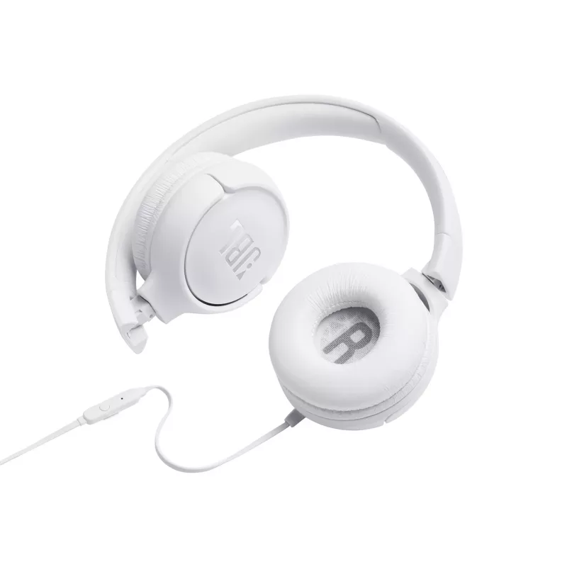 JBL Tune 500 BIAŁY, Przewodowe, 20 - 20000 Hz, Muzyka, 148 g, Słuchawki, Biały