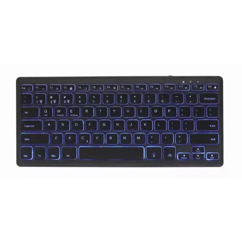Klawiatura Gembird KB-BTRGB-01-DE Uniwersalna Bluetooth QWERTZ Niemiecka Czarna