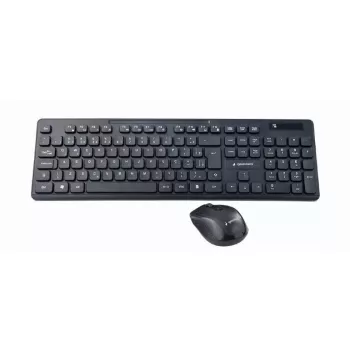 Gembird KBS-WCH-03-DE Klawiatura Mysz w zestawie Uniwersalna RF Bezprzewodowa QWERTZ Niemiecka Czarny