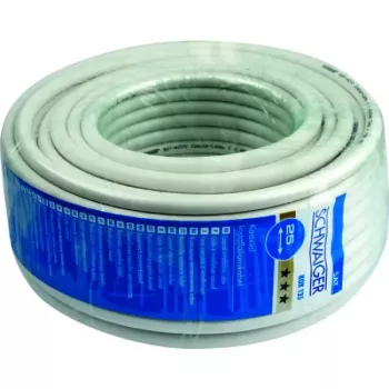 Kabel koncentryczny Schwaiger KOX13525 052 75 Ω 25 m Biały