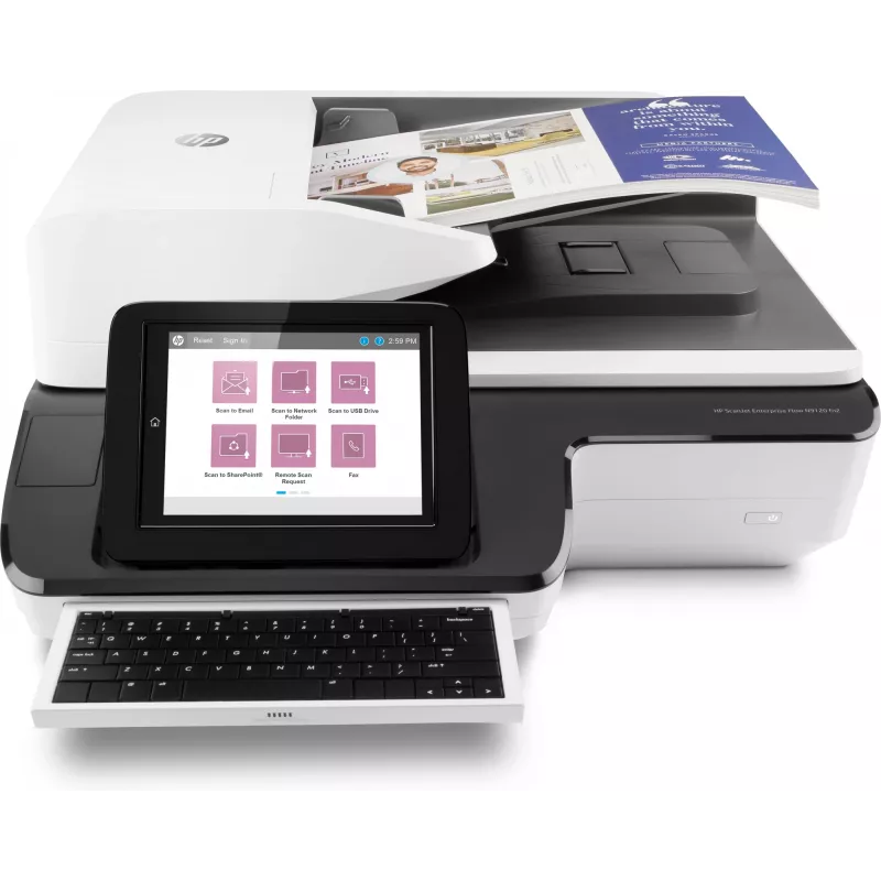 Skaner HP Scanjet Enterprise Flow N9120 fn2 płaski i ADF 600 x 600 DPI A3 Czarny, Biały