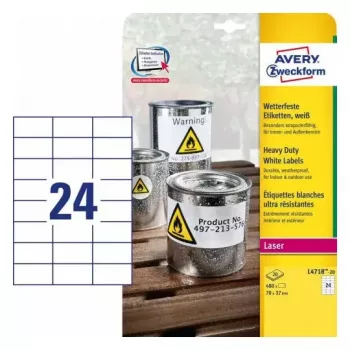 Samoprzylepna etykieta do drukarki Avery L4718-20