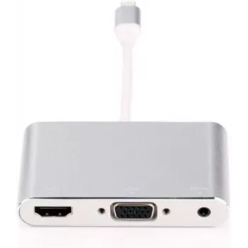 Microconnect LIGHT-HUB4 koncentrator interfejsów Lightning 480 Mbit/s Srebrny
