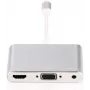 Microconnect LIGHT-HUB4 koncentrator interfejsów Lightning 480 Mbit/s Srebrny
