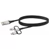 Kabel USB Schwaiger LKU 100 1.5m USB 2.0 A Micro-USB B Czarny Srebrny