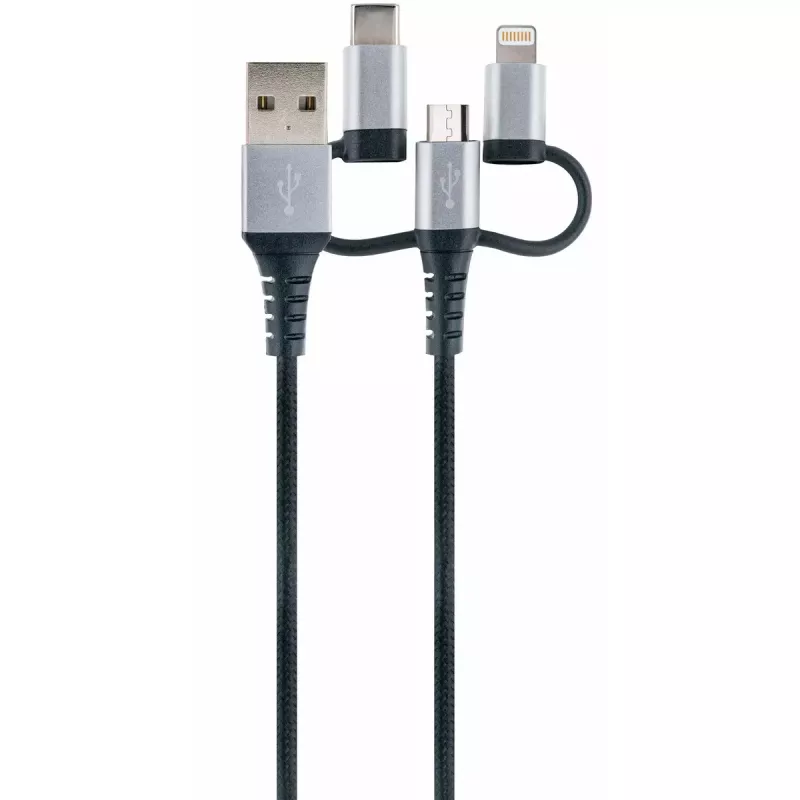 Kabel USB Schwaiger LKU 100 1.5m USB 2.0 A Micro-USB B Czarny Srebrny