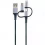 Kabel USB Schwaiger LKU 100 1.5m USB 2.0 A Micro-USB B Czarny Srebrny