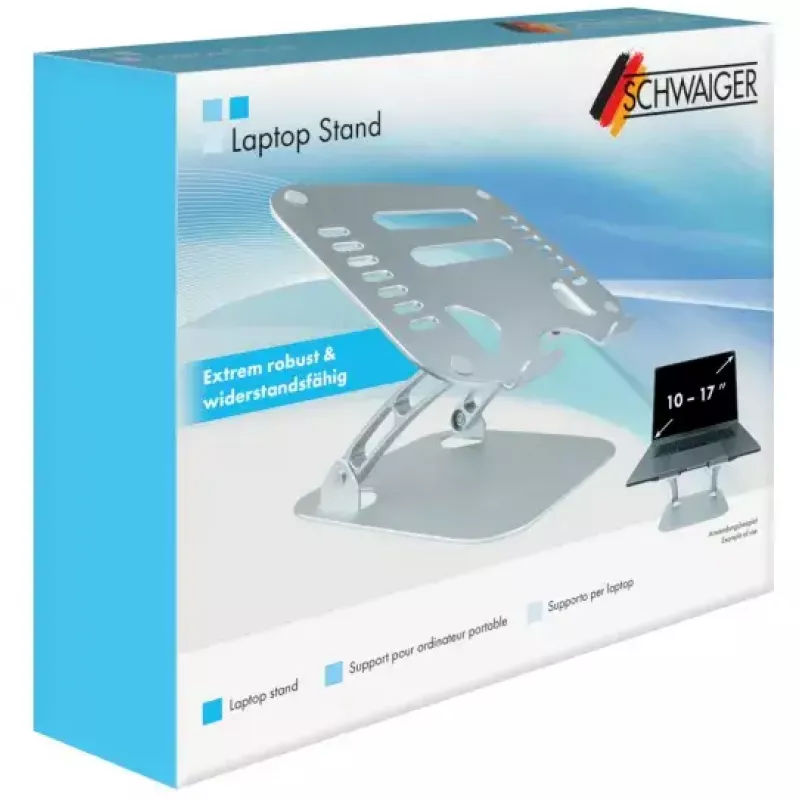 Laptop stand Schwaiger LPS1720 513 srebrny Aluminium 50.8 cm