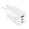 Ładowarka do urządzeń mobilnych MediaRange MRMA116-2 — Szybka ładowarka sieciowa AC, wejście 100–240 V, wyjście do 20 V, 2× USB-C, biała