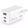 Ładowarka do urządzeń mobilnych MediaRange MRMA123 — Szybka ładowarka sieciowa AC do laptopa, smartfona, tabletu, 100–240 V, 2× USB-C, maks. 20 V, biała