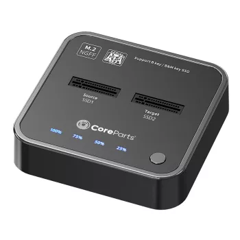 Stacja dokująca CoreParts MS-CLONER-SATA USB 3.2 Gen 2 (3.1 Gen 2) Typ-C Czarna