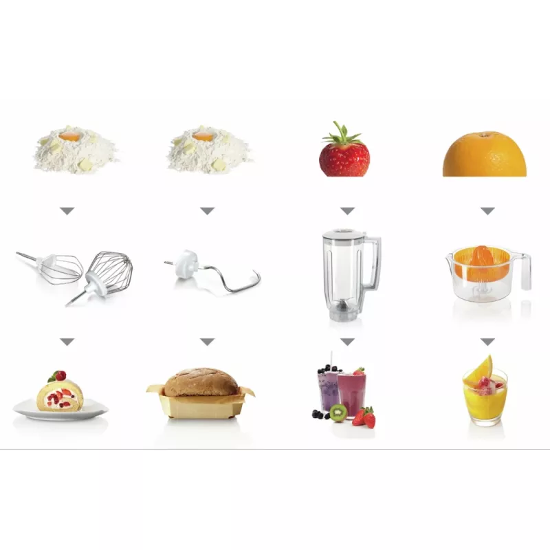 Bosch MUM5 Start Line uniwersalny robot kuchenny 800 W 3,9 l pomarańczowy, srebrny, przezroczysty, biały