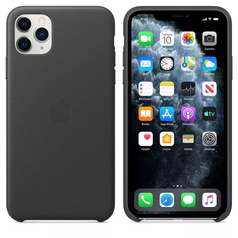 Pokrowiec Apple iPhone 11 Pro Max skórzany czarny