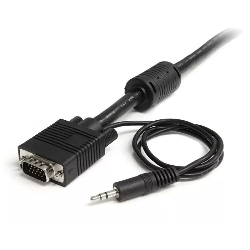 StarTech.com 5m koncentryczny wysokorozdzielczy kabel monitorowy VGA z dźwiękiem HD15 M/M
