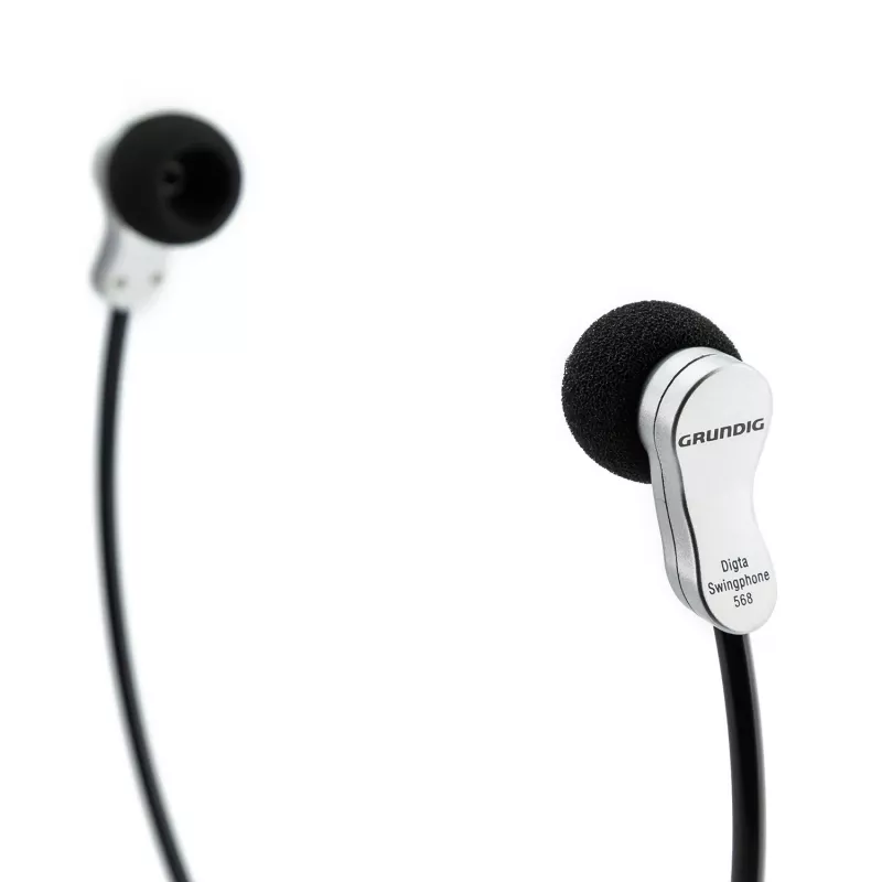 Słuchawki Grundig Swingphone 568 przewodowe podbródkowe czarne, srebrne