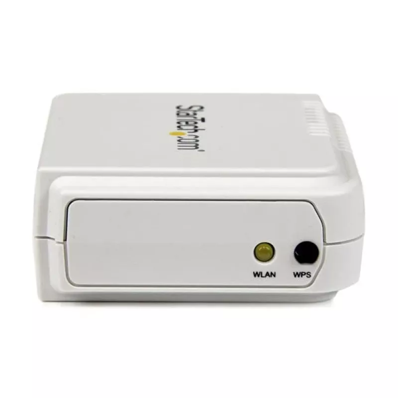StarTech.com 1-portowy bezprzewodowy serwer wydruku USB N z portem Ethernet 10/100 Mb/s - 802.11 b/g/n
