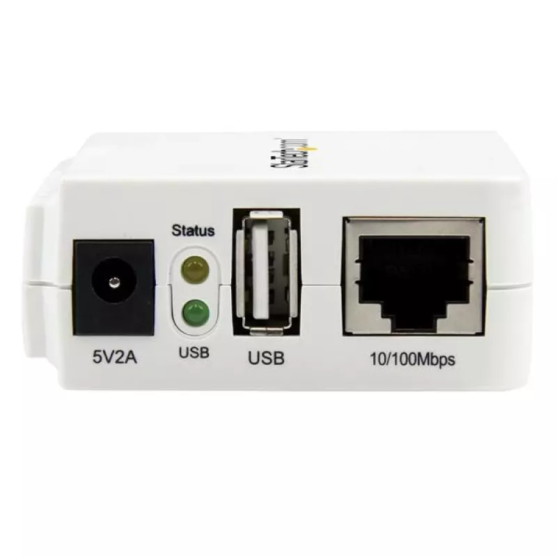 StarTech.com 1-portowy bezprzewodowy serwer wydruku USB N z portem Ethernet 10/100 Mb/s - 802.11 b/g/n
