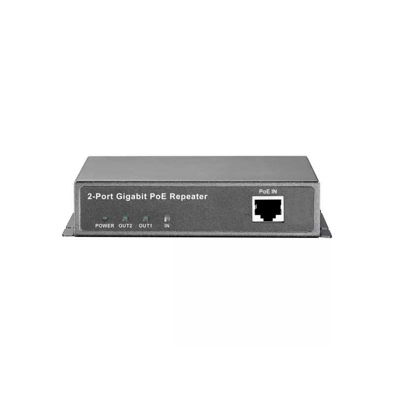 LevelOne Gigabit PoE Repeater, Cascadable, 2 PoE Outputs, Network repeater, 100 m, 1000 Mbit/s, Full, Half, 10/100/1000Base-T(X), IEEE 802.3x