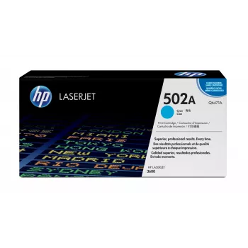 HP 502A Cyan Oryginalny wkład do drukarki LaserJet, 4000 stron, Cyan, 1 szt.