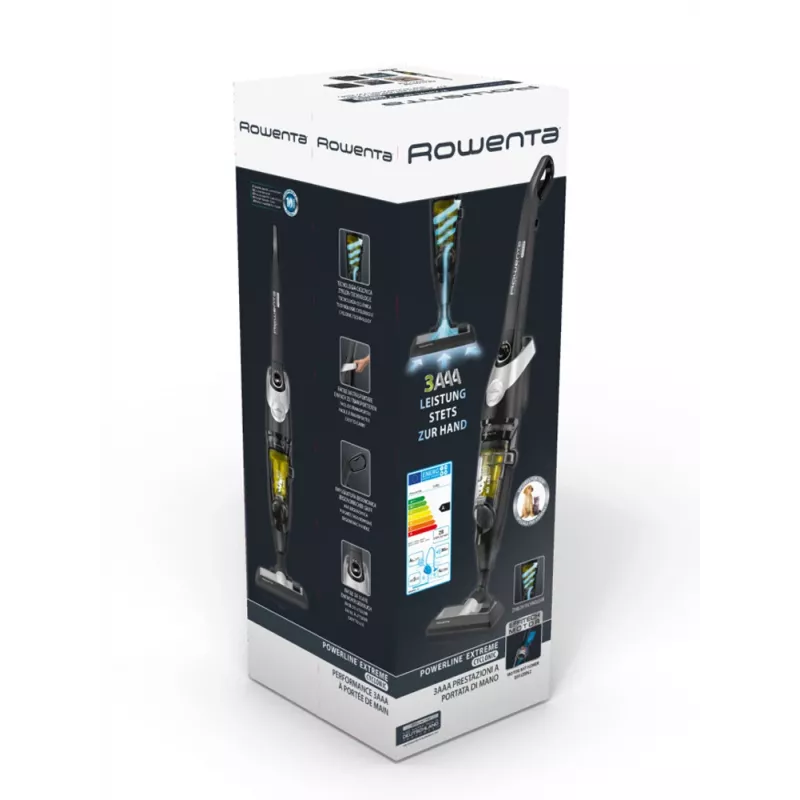 Odkurzacz kijowy Rowenta RH8155WA AC suchy cyklonowy bezworkowy 0,9 L 750 W czarny, srebrny, żółty