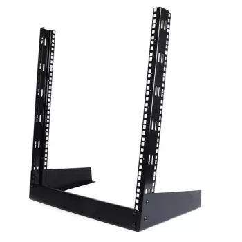 StarTech.com 2-Post 12U Desktop Server Rack, Small Open Frame 19in Computer Rack, Compact sieciowy Rack for AV / Studio / Data / IT Equipment - Free Standing Two-Post Home/Office Rack