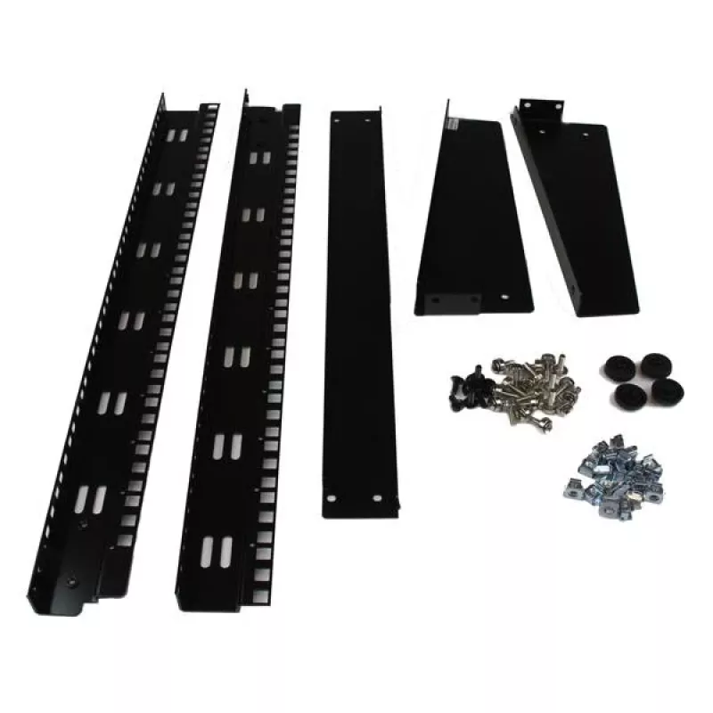 StarTech.com 2-Post 12U Desktop Server Rack, Small Open Frame 19in Computer Rack, Compact sieciowy Rack for AV / Studio / Data / IT Equipment - Free Standing Two-Post Home/Office Rack