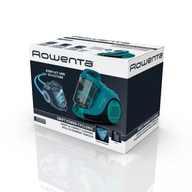 Rowenta Swift Power RO2932 1,2 l odkurzacz cylindryczny Sucho 750 W Bezworkowy