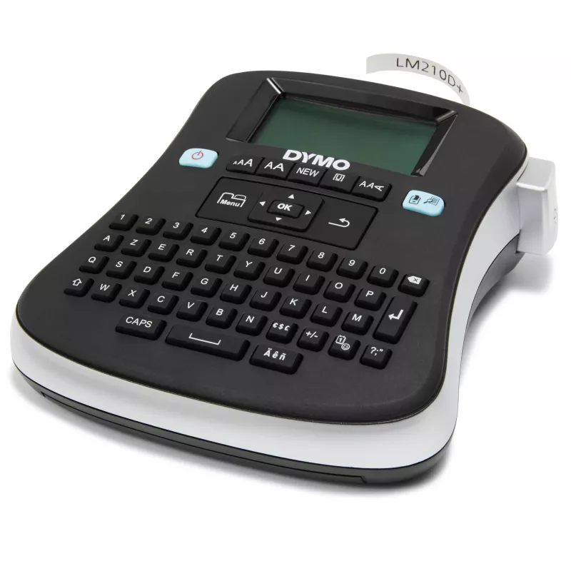 DYMO LabelManager® ™ 210D - AZY, AZERTY, D1, termotransferowa, 180 x 180 DPI, 12 mm/s, Czarny, Srebrny