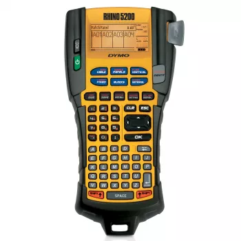 DYMO RHINO 5200 Przemysłowa Drukarka Etykiet | Zestaw w Walizce | Klawisze Skrótów Oszczędzające Czas Szybkie Drukowanie Wytrzymała Drukarka Etykiet do Pracy w Terenie i Zastosowań Przemysłowych | Wtyczka UK