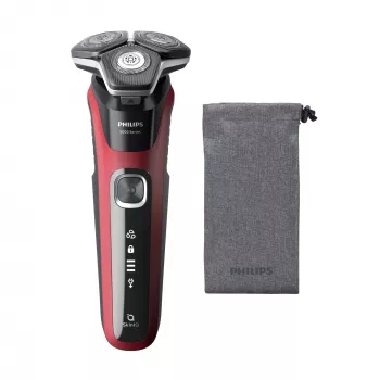 Golarka rotacyjna Philips Series 5000 S5883/10 — 3-głowicowa, na mokro i sucho, 60 min pracy, wyświetlacz LED, ładowanie USB