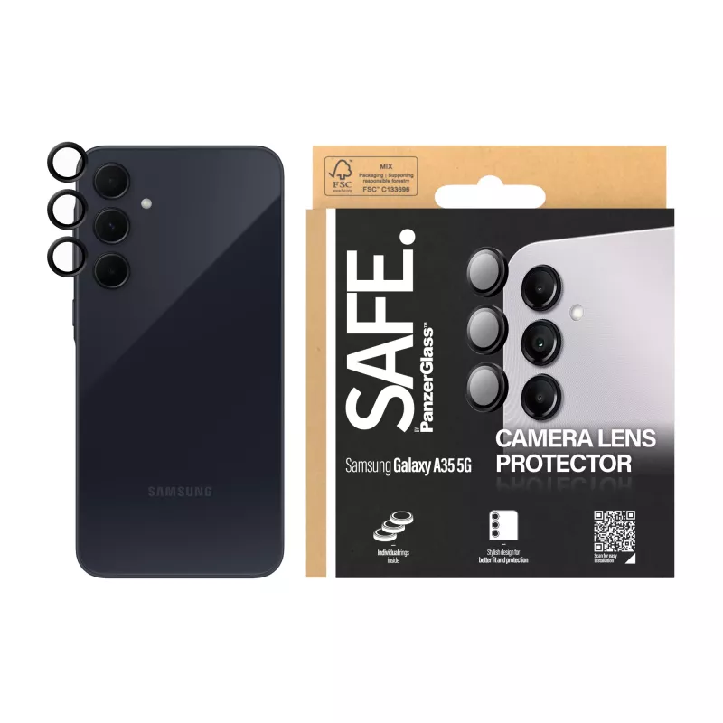 PanzerGlass SAFE. by ® Osłona obiektywu aparatu Czarna Samsung Galaxy A35 5G