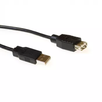 ACT USB 2.0 A męski - USB A żeński czarny 0.50 m