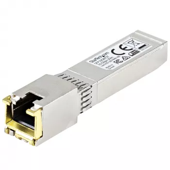 StarTech.com MSA Compliant SFP+ transceiver Module - 10GBASE-T~MSA Uncoded SFP+ Module - 10GBASE-T - SFP to RJ45 Cat6/Cat5e - 10GE Gigabit Ethernet SFP+ - RJ-45 30m