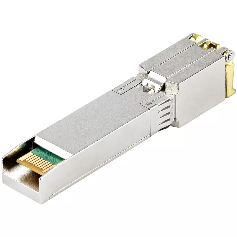 StarTech.com MSA Compliant SFP+ transceiver Module - 10GBASE-T~MSA Uncoded SFP+ Module - 10GBASE-T - SFP to RJ45 Cat6/Cat5e - 10GE Gigabit Ethernet SFP+ - RJ-45 30m