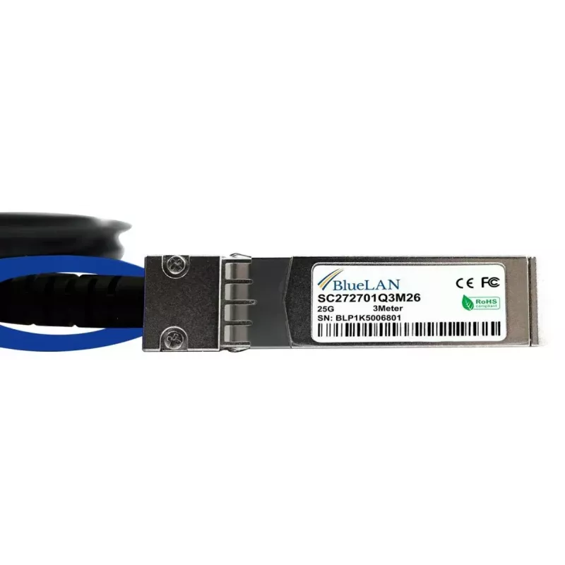 Kabel SFP28 DAC BlueOptics SFP28-DAC-0.5M-AT-BL 0,5m Męski/Męski