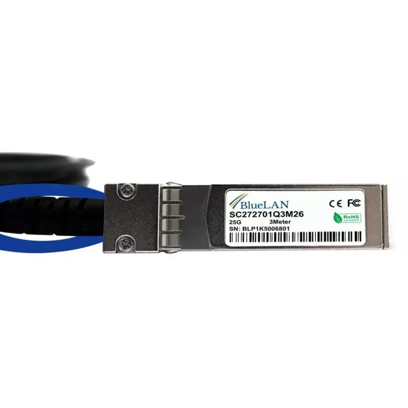 Kabel DAC SFP28 BlueOptics SFP28-DAC-3M-AT-BL 3m Męski/Męski