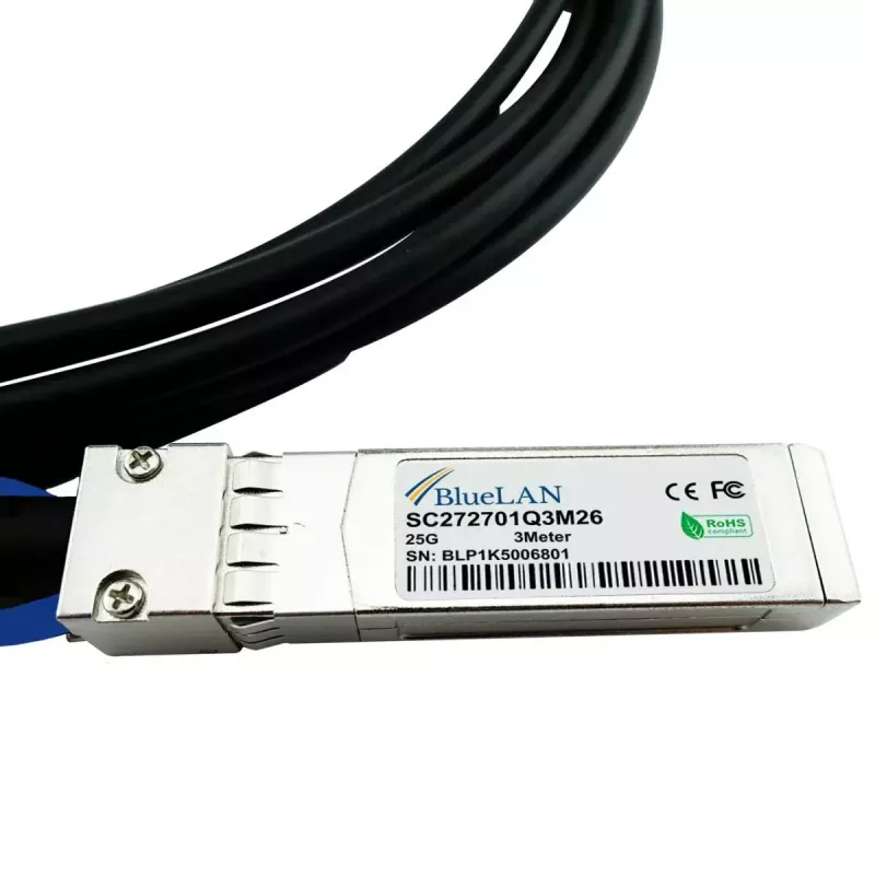 Kabel SFP28 DAC BlueOptics SFP28-DAC-3M-BC 3m, wtyk męski