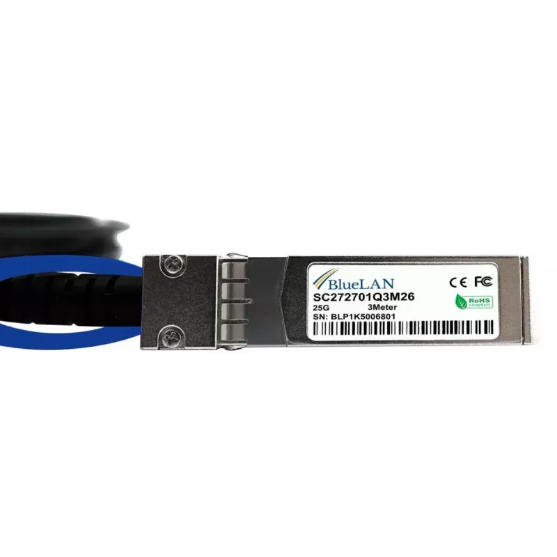 Kabel SFP28 DAC BlueOptics SFP28-DAC-3M-IB-BL 3 m Męski/Męski