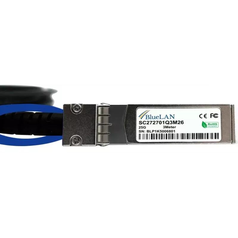 Kabel DAC SFP28 BlueOptics SFP28-DAC-3M-LO-BL 3m Męski/Męski