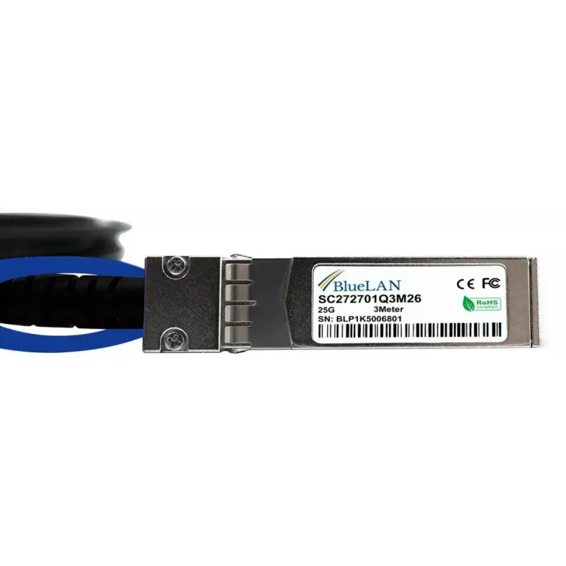 Kabel SFP28 DAC BlueOptics SFP28-DAC-3M-MR-BL 3m Męski/Męski