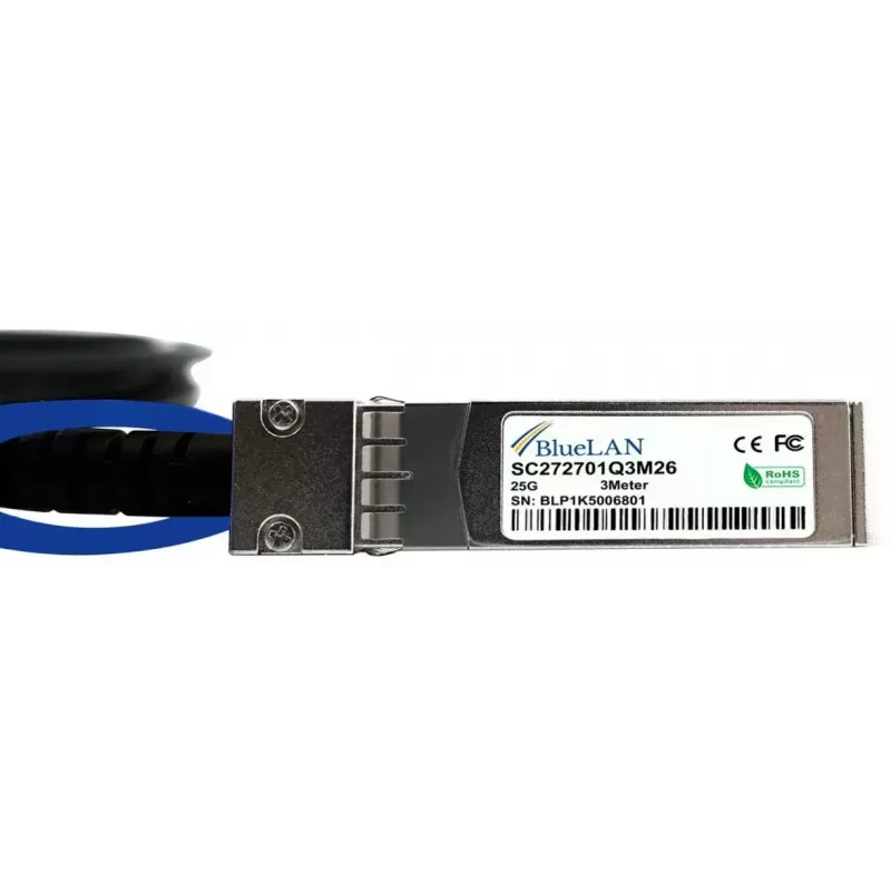 Kabel SFP28 DAC BlueOptics SFP28-DAC-3M-ZY 3m męski/męski