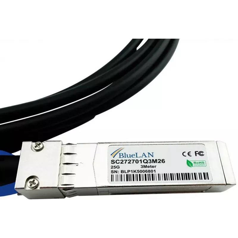 Kabel SFP28 DAC BlueOptics SFP28-DAC-5M-PS-BL 5m Męski/Męski