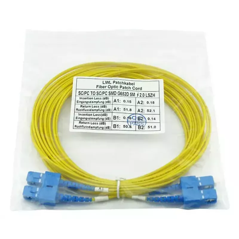 BlueOptics SFP3232BU20MK Kabel światłowodowy InfiniBand 20 m SC żółty