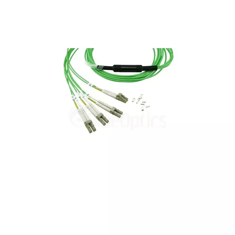 Kabel światłowodowy BlueOptics SFP5141GU3MKB MPO 4x LC OM5 3 m limonkowy