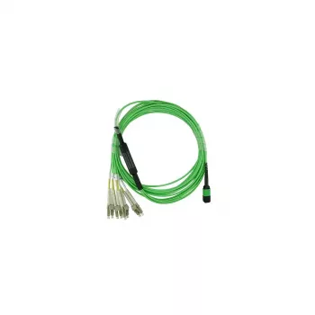 Kabel światłowodowy BlueOptics SFP5141GU7.5MKB MPO 4x LC OM5 7,5 m limonkowy