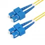 StarTech.com 2m (6.6ft) SC do SC (UPC) OS2 Jednomodowy Dupleksowy Kabel Światłowodowy, 9/125µm, 40G/100G Zipcord, Niewrażliwy na Zgięcia, Niskie Tłumienie Wkładki - LSZH Kabel Krosowy