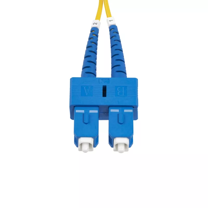 StarTech.com 2m (6.6ft) SC do SC (UPC) OS2 Jednomodowy Dupleksowy Kabel Światłowodowy, 9/125µm, 40G/100G Zipcord, Niewrażliwy na Zgięcia, Niskie Tłumienie Wkładki - LSZH Kabel Krosowy