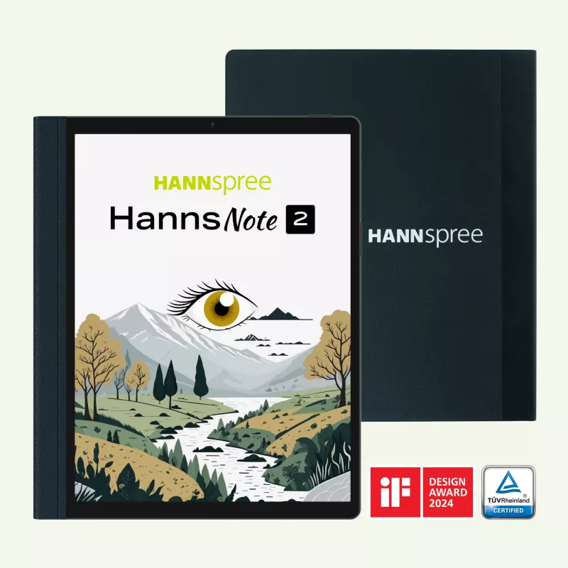 Czytnik e-booków Hannspree HannsNote2, ekran dotykowy, 64 GB, Wi-Fi, czarny