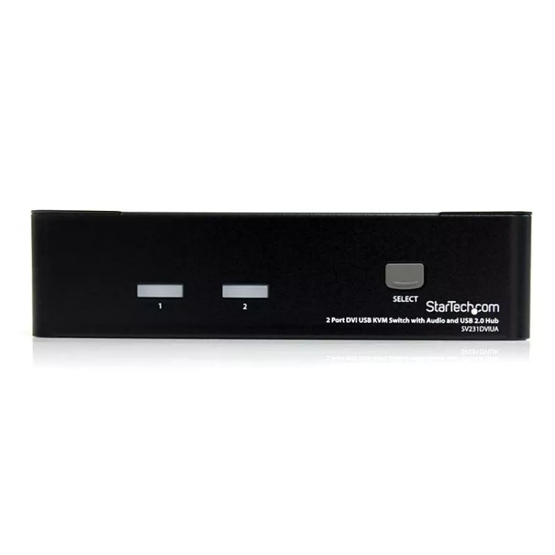 StarTech.com 2-portowy przełącznik KVM DVI USB z audio i hubem USB 2.0